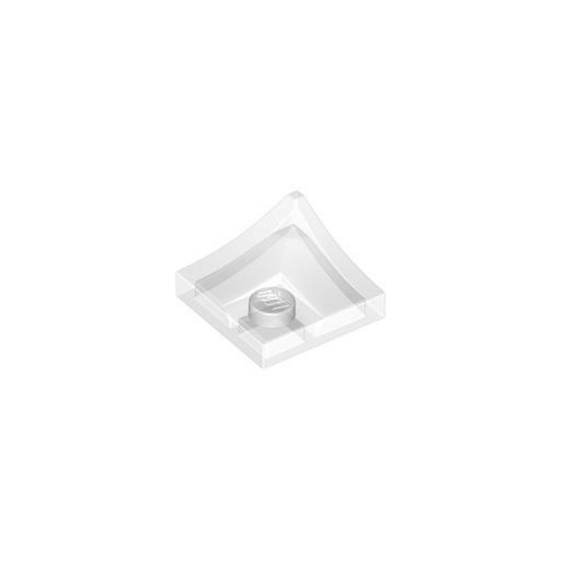 LEGO 6508337 PLATE 2X2X2/3, BOW, INVERTED BOW - TRANSPARENT