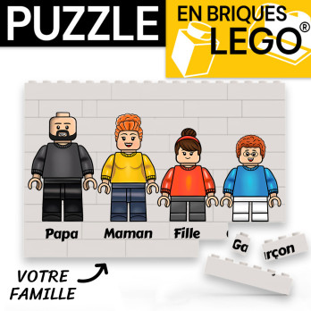 Puzzle 144x98mm to be personalized by UV printing on Lego® Brick