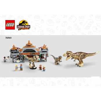 Instruction Lego® Jurassic World - Visitor Center: T. rex & Raptor Attack - 76961