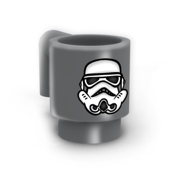 Galaxy mug printed on Lego® mug - SILVER METALLIC