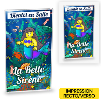 Affiche de Film "La Belle Sirène" imprimée sur Vitre Lego® 1X4X6