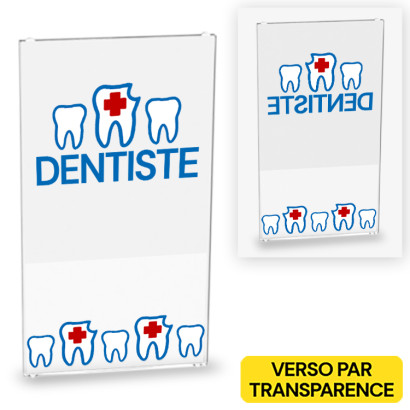 Porte "Dentiste" imprimée sur vitre Lego® 1x4x6