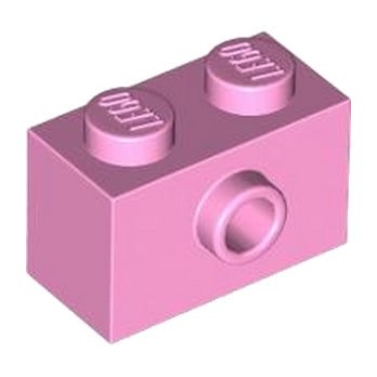 LEGO 6476743 BRIQUE 1X2 W/ 1 KNOB - ROSE CLAIR