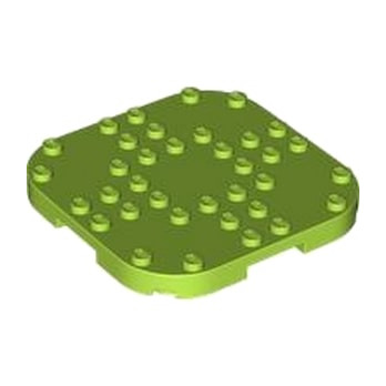 LEGO 6476729 PLATE, 8X8X2/3 CIRCLE W/ REDUCED KNOBS - BRIGHT YELLOWISH GREEN