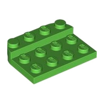 LEGO 6477827 PLATE 3X4X2/3, CIRCLE, CUT OUT - BRIGHT GREEN