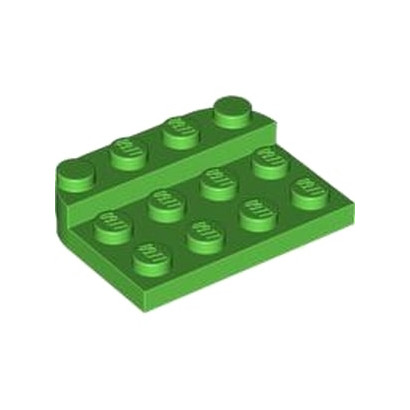 LEGO 6477827 PLATE 3X4X 2/3 ARRONIDS - BRIGHT GREEN