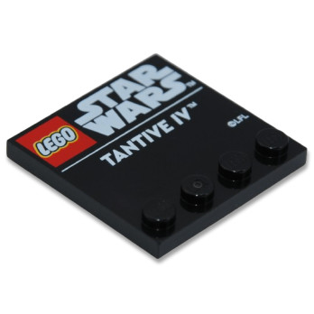 LEGO® 6472354 PLATE 4X4 PRINTED TANTIVE IV™ - BLACK
