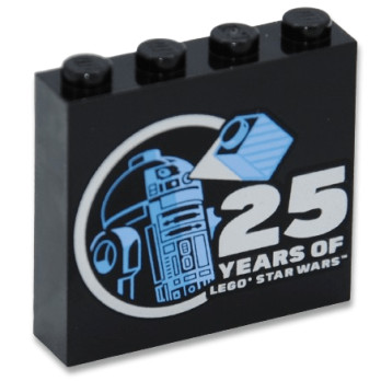 LEGO® 6483080 BRICK 1X4X3 PRINTED "25 YEARS OF LEGO® STAR WARS"  - BLACK