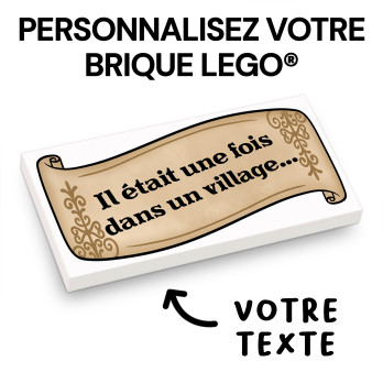 Parchment to personalize - printed on Lego® Brick 2X4 - White