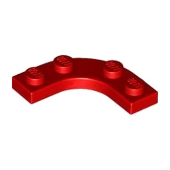 LEGO 6462445 PLATE 3X3, 1/4 CERCLE - ROUGE