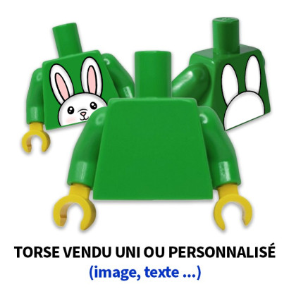 LEGO 6299168 TORSO PLAIN (or personalized) - BRIGHT GREEN