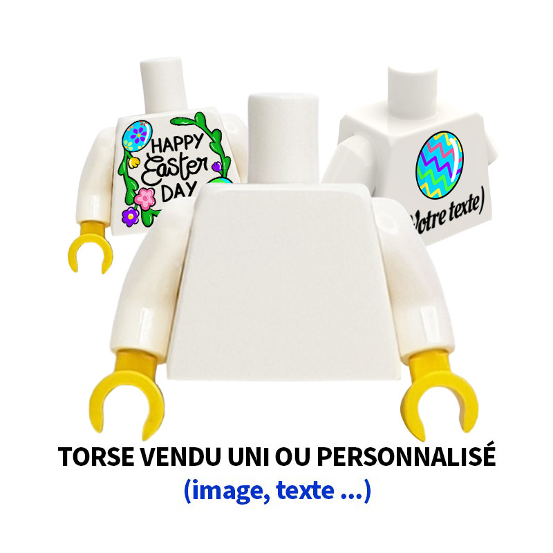 LEGO 6038496 TORSO PLAIN (or personalized) - WHITE
