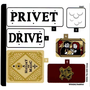 Stickers / Autocollant Lego® Harry Potter - Hedwige au 4 Privet Drive - 76425