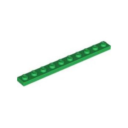 LEGO® 6467868 PLATE 1X10 - DARK GREEN