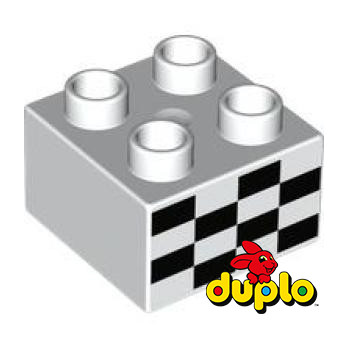 LEGO® 6101162 DUPLO BRIQUE 2X2 IMPRIME - BLANC