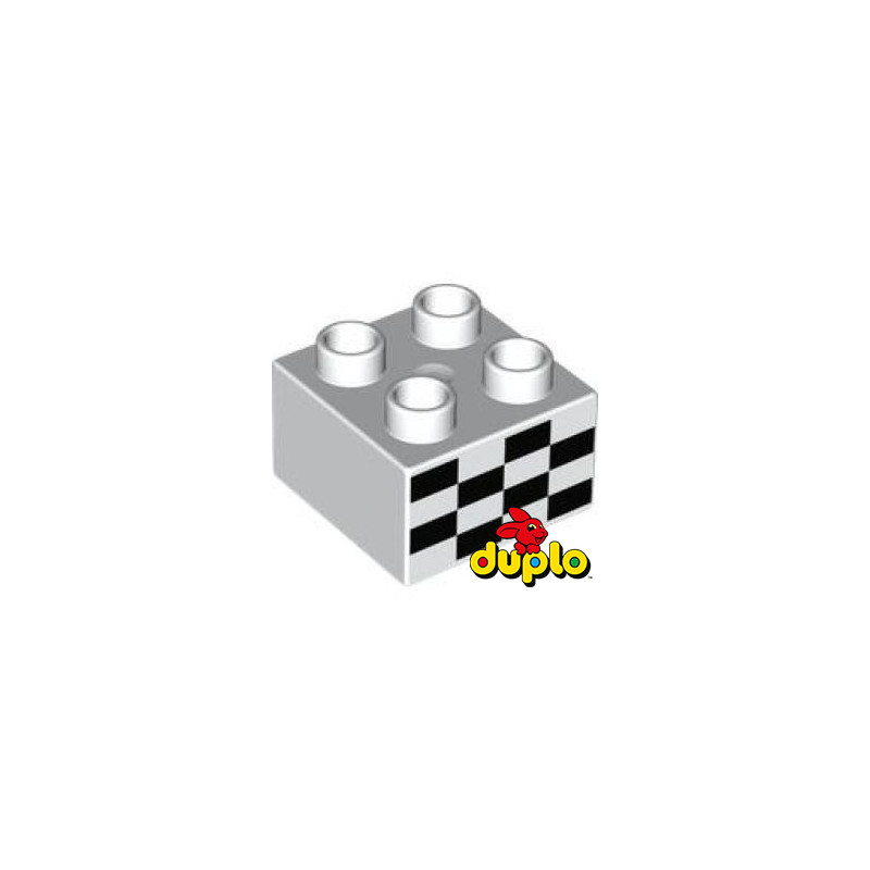 LEGO® 6101162 DUPLO BRIQUE 2X2 IMPRIME - BLANC
