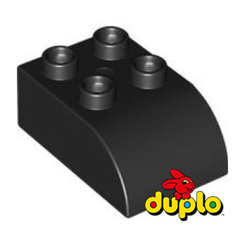 LEGO® 6172448 DUPLO BRICK, BOW 2X3X1 - BLACK