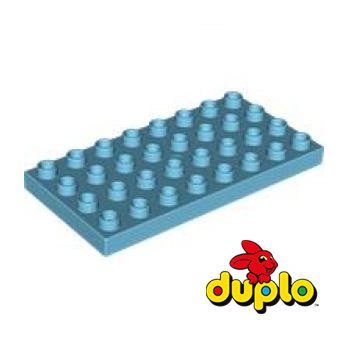 LEGO® 6345706 DUPLO PLATE 4X8 - MEDIUM AZUR