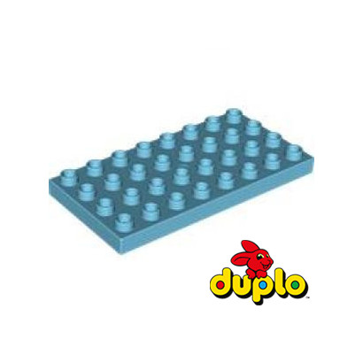 LEGO® 6345706 DUPLO PLATE 4X8 - MEDIUM AZUR