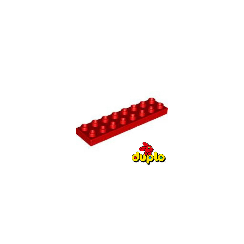 LEGO® 4541332 DUPLO PLATE 2X8X½ - RED
