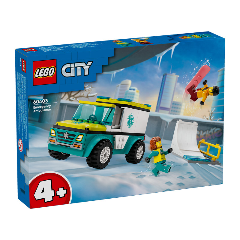 LEGO City 60403 L’Ambulance de Secours et le Snowboardeur