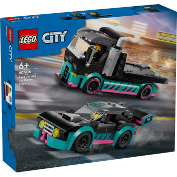 LEGO City 60406 La Voiture de Course et le Camion de Transport de Voitures