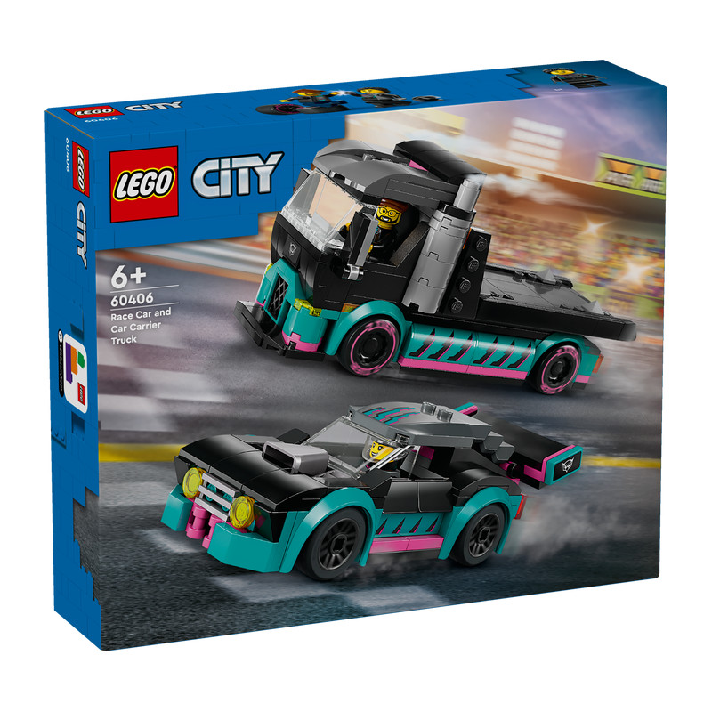 LEGO City 60406 La Voiture de Course et le Camion de Transport de Voitures