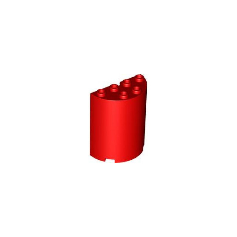 LEGO® 6474255 WALL ELEMENT, ROUND 2X4X4 - RED