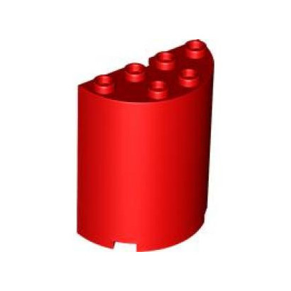 LEGO® 6474255 WALL ELEMENT, ROUND 2X4X4 - RED