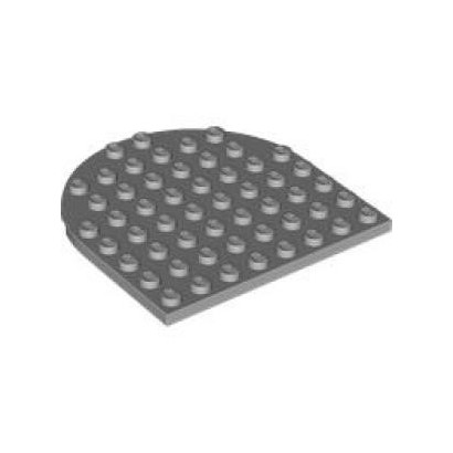LEGO® 6474254 PLATE 8X8, 1/2 CIRCLE - MEDIUM STONE GREY