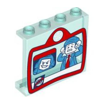 LEGO® 6473013 WALL ELEMENT 1X4X3, NO. 39 - TRANSPARENT BLUE