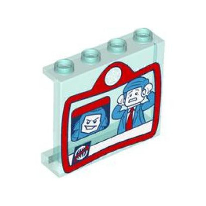 LEGO® 6473013 WALL ELEMENT 1X4X3, NO. 39 - TRANSPARENT BLUE
