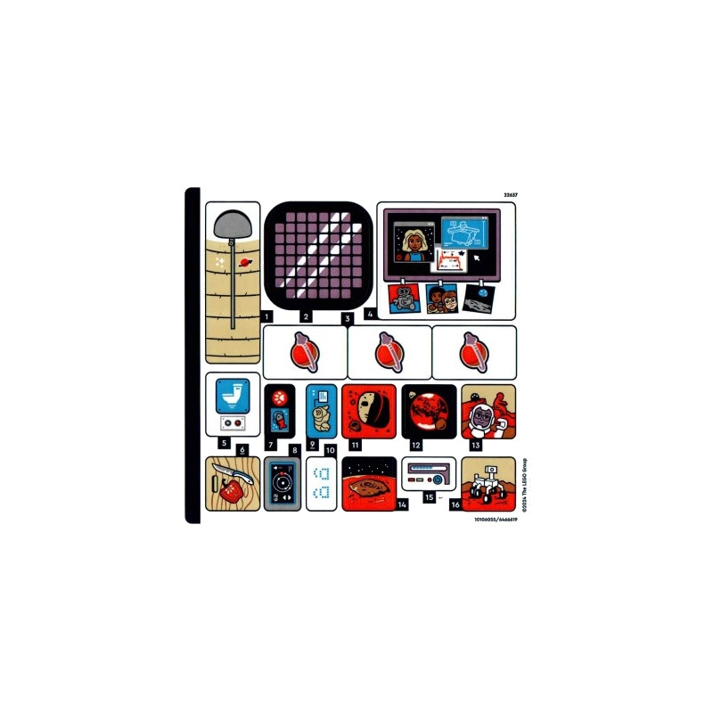 Stickers / Autocollant Lego® Friends - La station spatiale - 42605
