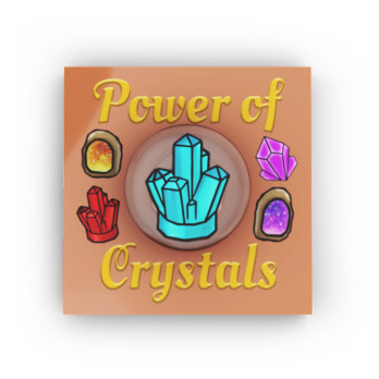Tableau "Power of Crystals" imprimée sur Brique Lego® 2x2 - Medium Nougat