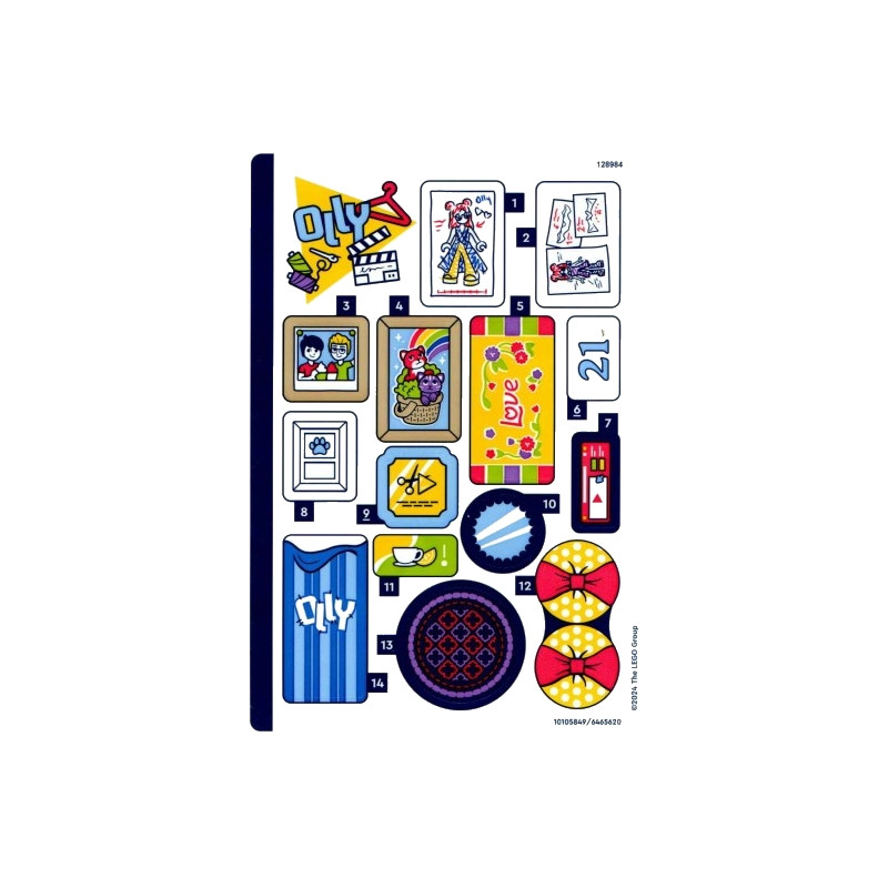 Stickers / Autocollant Lego® Friends - Les maisons familiales d’Olly et de Paisley - 42620