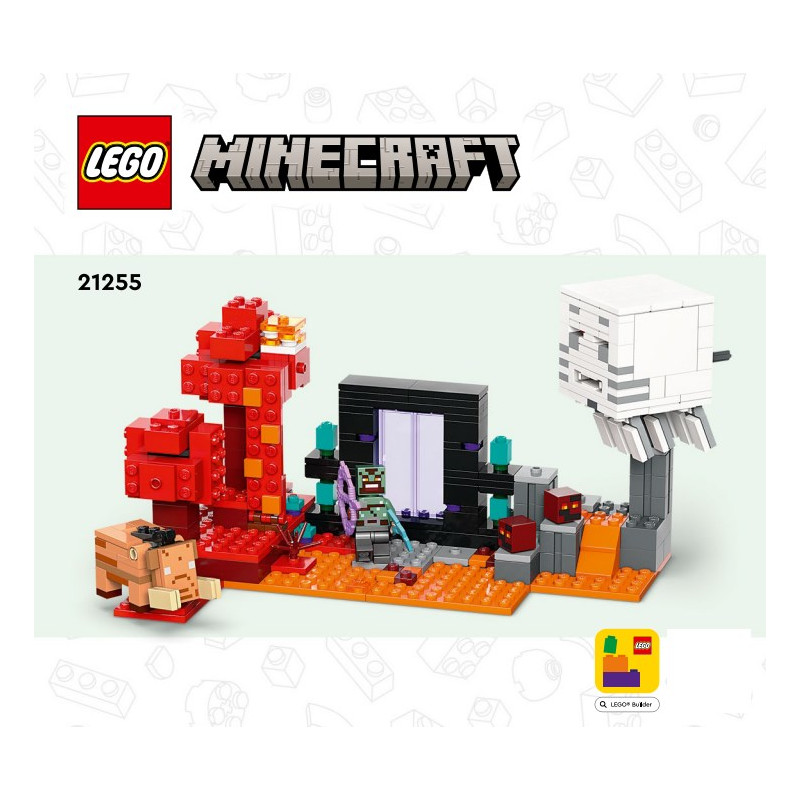 Notice / Instruction Lego Minecraft - L'embuscade au portail du Nether -21255