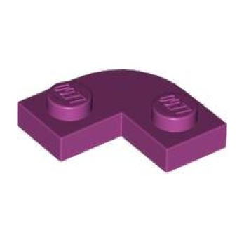 LEGO® 6468531 PLATE 2X2, 1/4 CIRCLE, W/ CUT OUT - MAGENTA